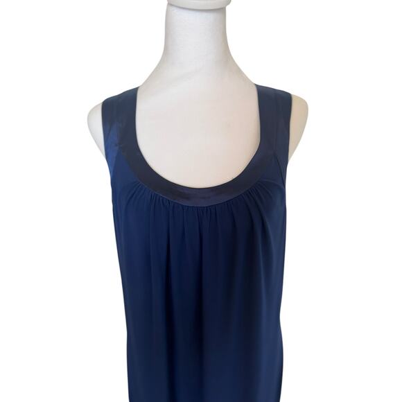 OLEG CASSINI BLACK TIE EVENING COCKTAIL DRESS SLEEVELESS SEQUIN NAVY SIZE 6 - Picture 7 of 15